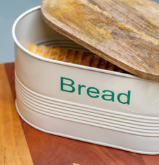 Gourmet Bread Box with Wooden Lid