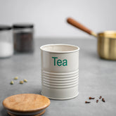 Gourmet Tea and Sugar Containers with Wooden Lid
