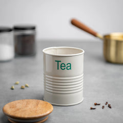 Gourmet Tea and Sugar Containers with Wooden Lid