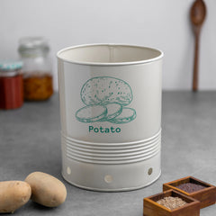 Gourmet Potato Container with Wooden Lid