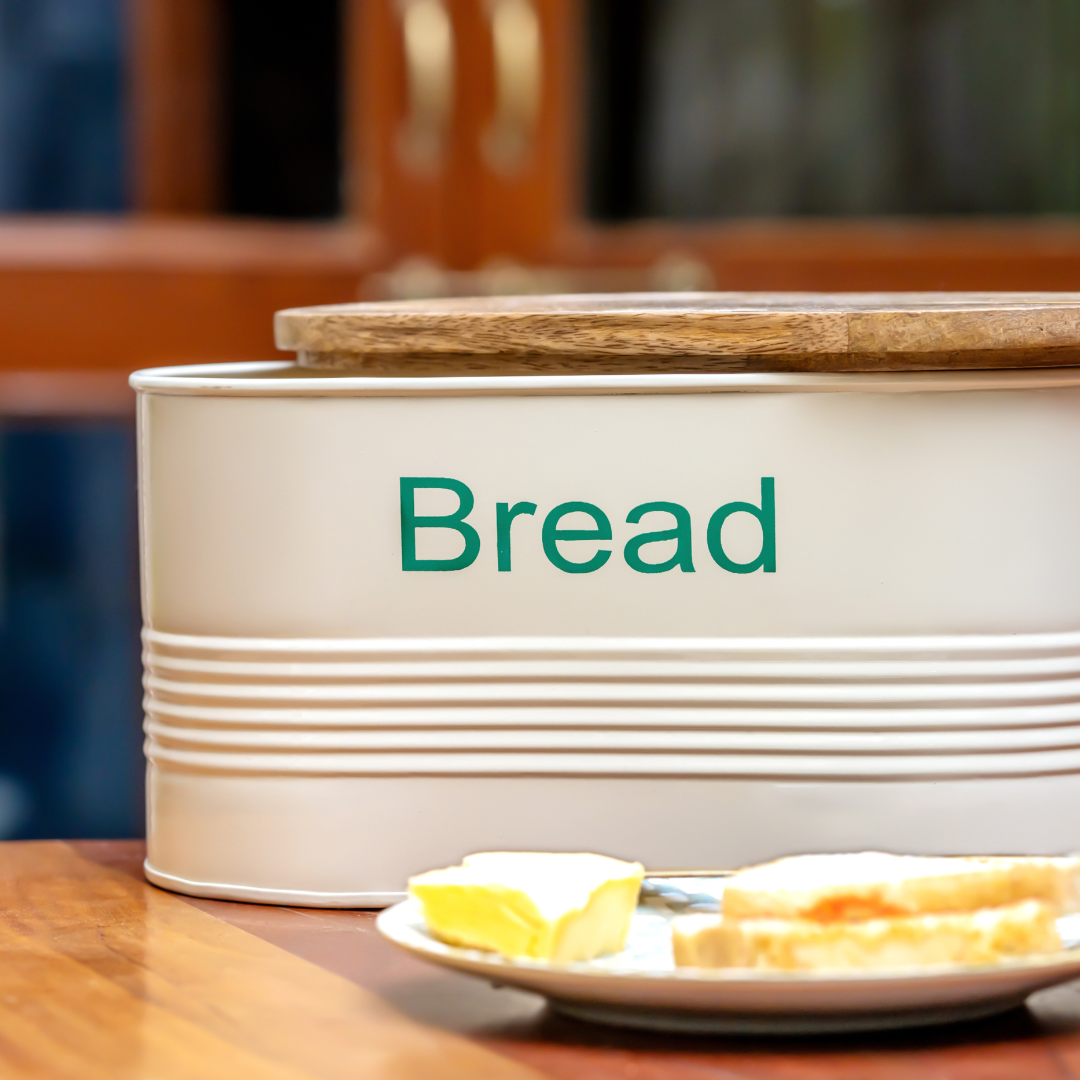 Gourmet Bread Box with Wooden Lid