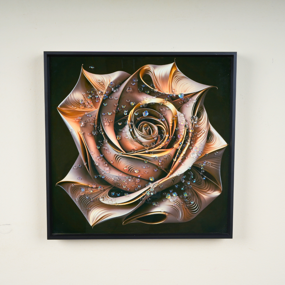 Cosmic Bloom Rose Painting