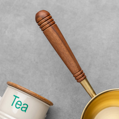 Panache Brass Tea pan with wooden Handle