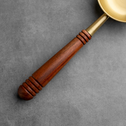 Panache Brass Tadka Pan with Wooden Handle