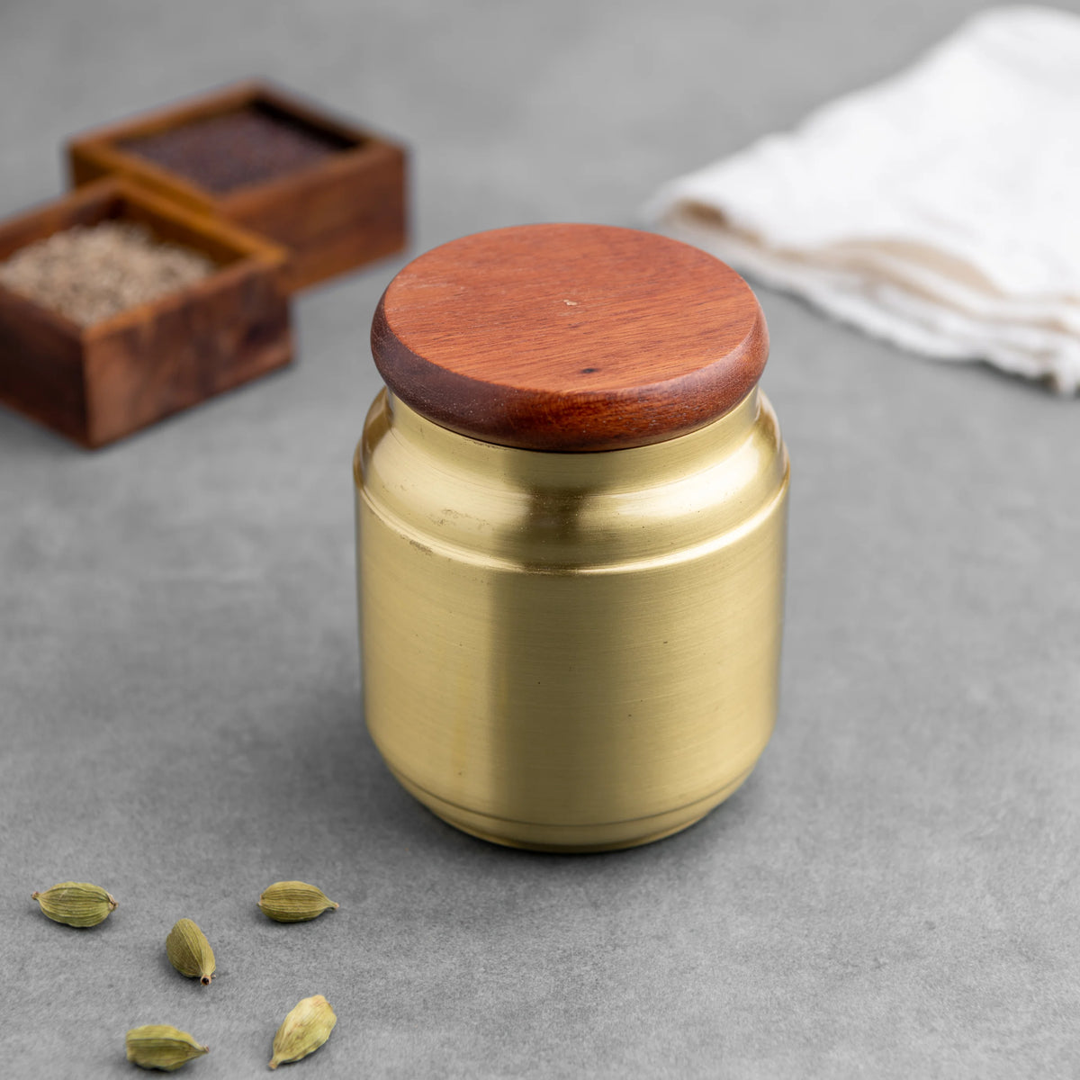 Brass Jar Set of 2